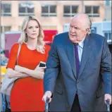  ?? Lionsgate ?? Charlize Theron stars as Megyn Kelly while John Lithgow portrays Roger Ailes in “Bombshell.”