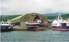  ??  ?? Corpach Boatbuildi­ng Company’s position on the west coast is ideal for steel feed barge building.