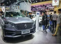  ?? PROVIDED TO CHINA DAILY ?? A Borgward BX7 TS model is displayed at an auto show in Guangzhou, Guangdong province.