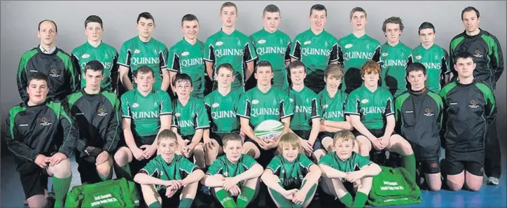  ??  ?? The defeated squad from Scoil Chonglais who fell to their Longford opponents to bring to an end a nine-game winning streak in the Leinster Developmen­t Cup final.