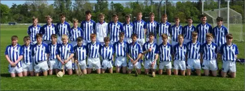  ??  ?? The Good Counsel (New Ross) squad before the Leinster Juvenile hurling ‘A’ final in Thomastown.