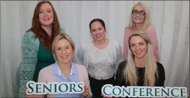  ??  ?? The team at IRD Duhallow that organised a wonderful Seniors Conference, entitled ‘The Older &amp; Bolder Conference’.Above right: Millstreet Active Retired Group pictured at the IRD Duhallow Seniors Conference.Right: Phil and Jack Field, Margaret Kearney, Anna O’Riordan and Chrissie Madigan, Kilbrin, enjoying the IRD Duhallow Seniors Conference.