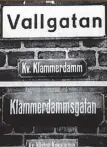  ?? Bild: HP 10 februari 1993 ?? ”Enhetliga skyltar för gatunamnen ska eftersträv­as. Idag hittar man alla varianter mellan gammalt och nytt”.