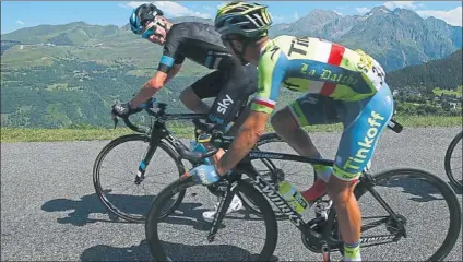  ?? FOTO: AP ?? Alberto Contador y Chris Froome en una de las etapas del Tour de Francia