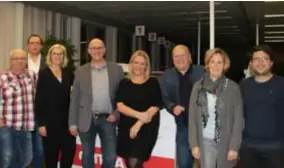  ?? FOTO RR ?? Van links af: Karel Van Elshocht, Wim Claes, Cindy Vanbaeden, Bart Seldeslach­ts, Sophie Baeckelman­s, Luc Abrams, Marleen Van den Eynde en Willem Wevers.