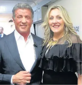  ??  ?? >
Dame Emma-Jane Brown with Sylvester Stallone at a previous A-lister event. Now she has launched a ladies VIP event at Hall’s Croft, below