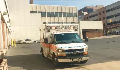  ?? FRANK WARNER/THE MORNING CALL ?? An Allentown EMS ambulance is seen several years ago at the former Morning Call building in the city.