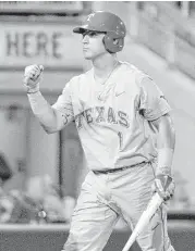  ?? Ted Kirk / Associated Press ?? Texas needs all the muscle that catcher Tres Barrera can provide, because the Longhorns could be offensivel­y challenged this season.