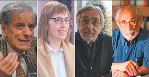  ?? CEDOC PERFIL ?? CARTA. Juan José Sebrelli, Sandra Pitta, Luis Brandoni, Santiago Kovadloff: una frase que no sirve para pensar, sino para dejar de pensar.