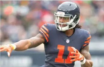  ?? JEFF HAYNES/AP ?? The Bears favored other receivers even though Kevin White was playing well in 2018, he claims.