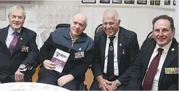  ?? ?? Trafalgar Thorpdale RSL sub-branch president Jim Crowe, previous president Ray James, secretary Chris Johnson and treasurer Paul Altamore.