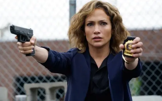  ??  ?? Actress and singer Jennifer Lopez, here in Shades of Blue, is 48 today