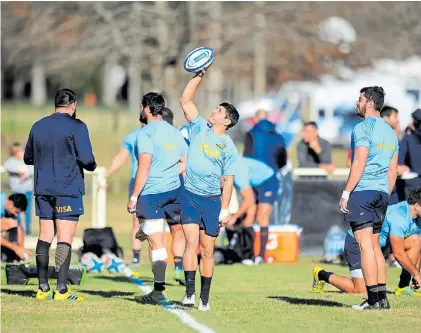  ?? GERMAN GARCIA ADRASTI ?? Falta poco. Los Pumas en una de las prácticas. Mañana, estreno ante All Blacks.