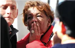  ?? PICTURE: AYANDA NDAMANE/AFRICAN NEWS AGENCY (ANA) ?? TEARFUL: Disgraced DA member and former councillor Wilma Brady outside the Bellville Commercial Crimes Court.