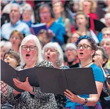  ??  ?? The Love Music Community Choir in full voice