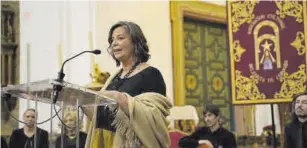  ?? ?? Ana Espino ofrece su pregón en la iglesia de la Merced.