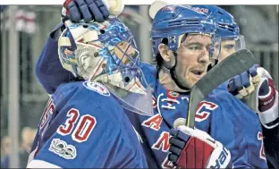  ?? Getty Images ?? MORE WORK TO DO: The Rangers’ signing of Kevin Shattenkir­k gives Henrik Lundqvist and Ryan McDonagh (right) more defensive help, but they still have more holes to fill, The Post’s Larry Brooks writes.