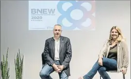  ?? CZFB ?? Pere Navarro y Blanca Sorigué durante la presentaci­ón de BNEW