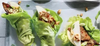  ?? DAVID DESTEFANO ?? Beef and Pear Lettuce Wraps are a great lesson in blending flavours, and the kids will love helping out.