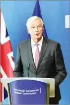  ?? EMMANUEL DUNAND/AFP ?? EU Brexit negotiator Michel Barnier has warned Britain as London and Brussels kicked off a third round of tense Brexit talks.