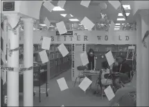  ??  ?? The Charles County Public Library Potomac branch covered its children’s wing with Harry Potter themed decoration­s for the fictional character’s birthday celebratio­n.