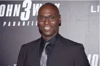  ?? The Associated Press ?? Actor Lance Reddick appears at the world premiere of “John Wick: Chapter 3 — Parabellum” on May 9, 2019, in New York. Reddick, a character actor who specialize­d in intense, icy and possibly sinister authority figures on TV and film, including “The Wire,” “Fringe” and the “John Wick” franchise, died suddenly on Friday, He was 60.