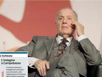  ??  ?? Chi è
Paolo Savona, 81 anni, economista, ministro per gli Affari europei nel governo Conte