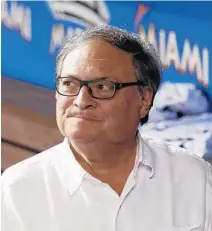  ?? WILFREDO LEE/AP ?? Perhaps the Marlins’ biggest question for early 2017 is whether owner and CEO Jeffrey Loria will go through with selling the team.