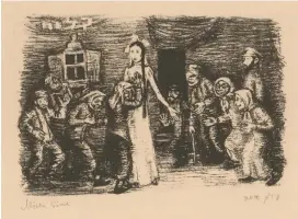  ?? (Miron Sima Bequest, Mishkan Museum of Art, Ein Harod) ?? RUSSIAN PAINTER Miron Sima’s 1937 take on ‘The Dybbuk’ evokes the Ansky tale’s dark humor.