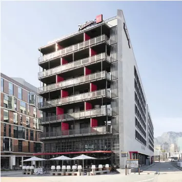  ??  ?? BRIGHT FUTURE: Radisson RED in at the V&A Waterfront – the only RED in Africa. The Radisson Hotel Group plans to add 50 more Blu hotels across the continent.