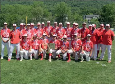  ?? Photo by Cody Powell/The Punxsutawn­ey Spirit ?? The Punxsy Chucks Baseball team hit big to take Sub-Regional Tittle in a game against Chestnut Ridge on Tuesday.