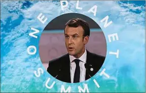  ??  ?? Le président français est à l’origine du One Planet Summit.