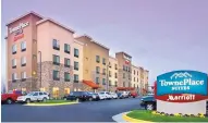  ?? COURTESY OF INDIAN PUEBLO CULTURAL CENTER ?? A rendering shows the planned Marriott Towne Place Suites at Avanyu Plaza. Scheduled to open in fall 2019, the project is expected to create 75 constructi­on jobs and nearly two dozen hotel jobs once the doors open.