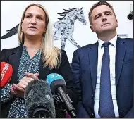  ?? ?? MEETING: Minister for Justice Helen McEntee and Minister for State James Browne yesterday