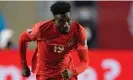  ?? Getty Images ?? Alphonso Davies has a more attacking position for Canada than he does at Bayern Munich. Photograph: Soccrates Images/