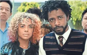  ?? ANNAPURNA PICTURES ?? Tessa Thompson stars as Detroit and Lakeith Stanfield as Cassius Green in director Boots Riley’s “Sorry to Bother You.”