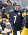  ?? Don Wright Associated Press ?? BEN ROETHLISBE­RGER and the Steelers earned a divisional matchup with the Chiefs.