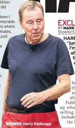  ??  ?? WINNER Harry Redknapp