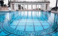  ??  ?? The Neptune Pool is lined with Vermont marble and holds 345,000 gallons of water.