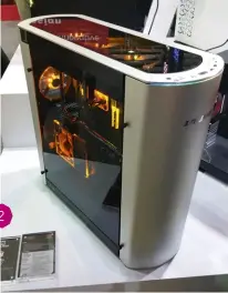  ??  ?? 1. The X399 MEG Creation is pure design insanity. We love it!
2. InWin’s 915 case is curvily cute.
3. The A1 comes with a built in Qi wireless charger. Cool.
4. The InWin 307 features even more craziness, and we are ALL about it.
