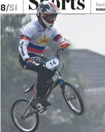  ??  ?? BMX RIDER DANIEL CALUAG bagged a medal in the Asian Games for the second straight time.