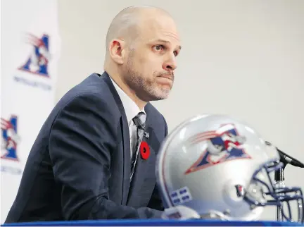  ?? MARIE-FRANCE COALLIER ?? Alouettes president Mark Weightman announced on Monday that GM Jim Popp will not return to the Alouettes after 21 years of service to the club. Popp is the only GM that the Alouettes have had since returning to the Canadian Football League.