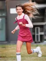  ??  ?? Russian child blogger Liza Anokhina, 12, participat­es in a shoot for her blog in a Moscow park. — AFP photos