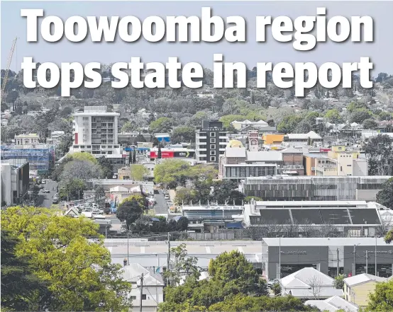  ?? Picture: Bev Lacey ?? LIVEABLE CITY: Toowoomba and the wider region has scored highly on a new liveabilit­y report by RMIT University.