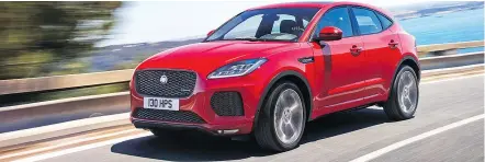  ?? — JAGUAR FILES ?? The 2018 Jaguar E-Pace takes some styling cues from its bigger sibling the F-Pace.