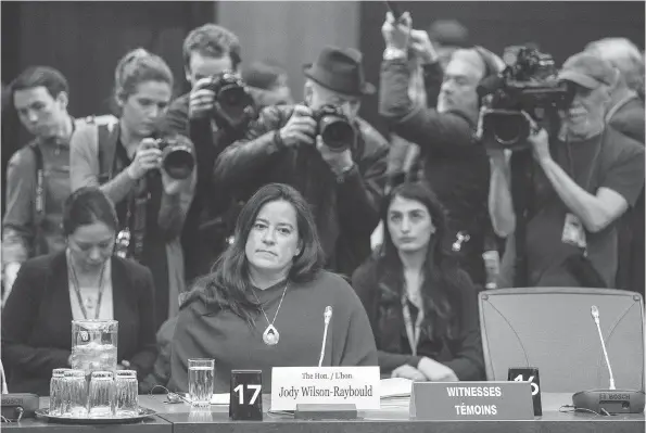  ?? LARS HAGBERG/ AFP / GETTY IMAGES FILES ?? Jody Wilson-Raybould was “seriously underquali­fied” to be justice minister, writes Conrad Black, a post often occupied by some of Canada’s leading statesmen.