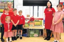  ??  ?? Redrow Homes East Midlands, which is working on the Henmore Gardens developmen­t, donated a vegetable box and seeds to Hilltop Primary School, to enable the children to grow their own