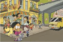  ?? NICKELODEO­N VIA AP ?? A scene from the animated series The Casagrande­s, featuring a multigener­ational Mexican American family. In this series, Ronnie Anne, her older brother and single mother, leave the suburbs to move in with their large family in the fictional Great Lake City.