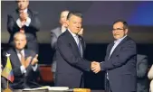  ?? ARCHIVO ?? El expresiden­te Santos con Timochenko.