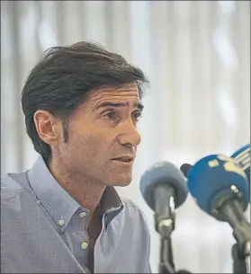  ?? FOTO: EFE ?? Marcelino, durante una rueda de prensa Ya había sido despedido del Villarreal